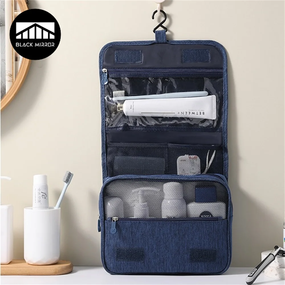 Portable Toiletry Washbag with Hanging Hook for Cosmetic Storage