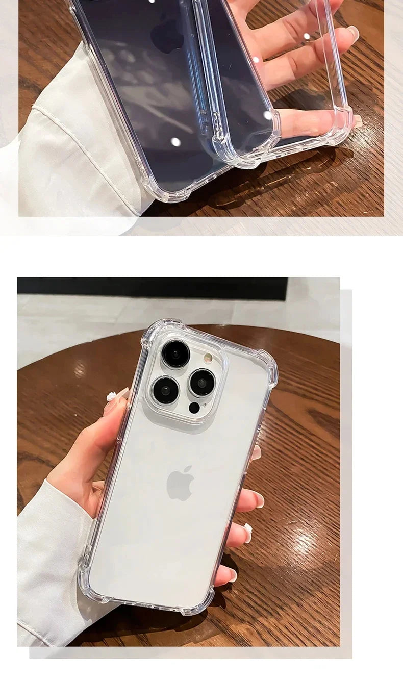 Clear Iphone Case for Phone 16 15 14 13 12 11 Pro Max Silicone Transparent Soft Cover For iPhone 14 15 16 Plus