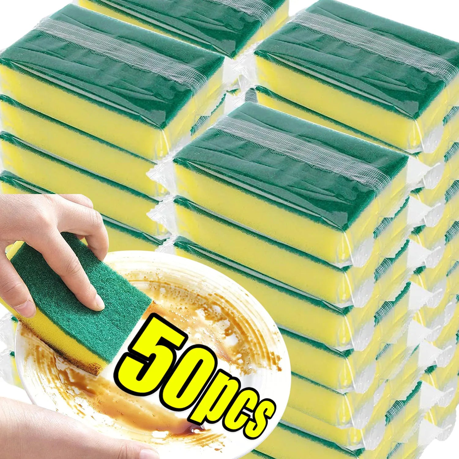 Kitchen Dishwashing Sponges (2-50pcs)