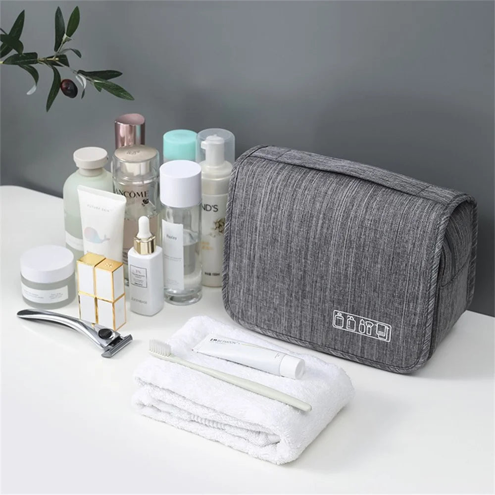 Portable Toiletry Washbag with Hanging Hook for Cosmetic Storage