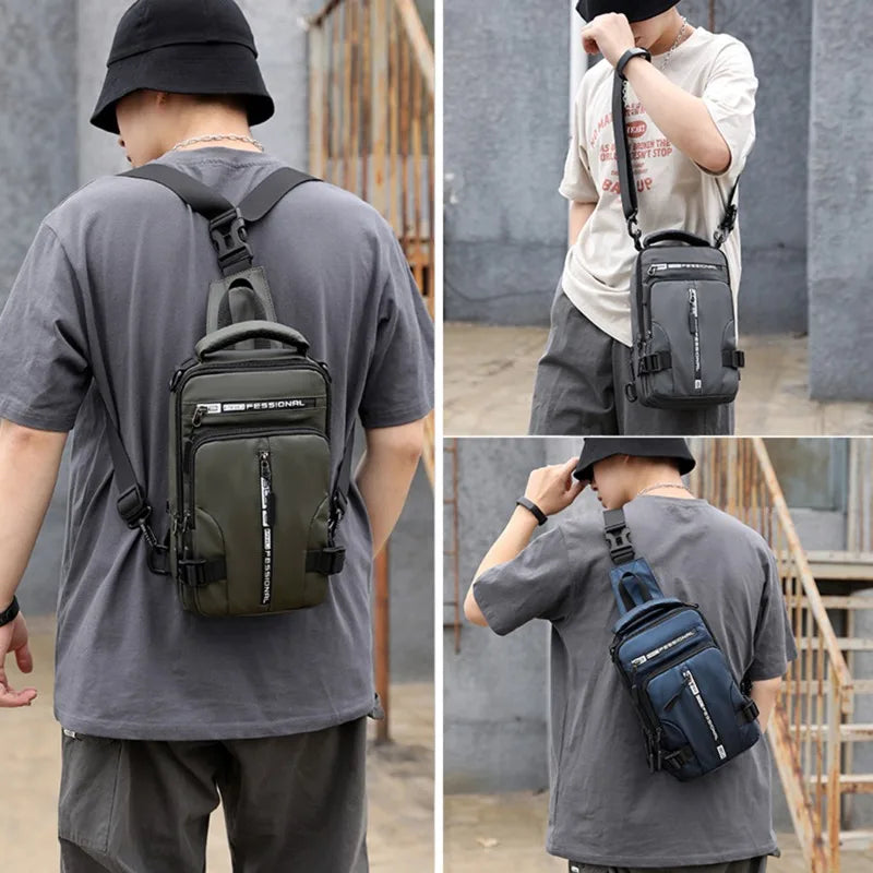 Waterproof Casual Chest Bag Men Multifunction Anti-theft