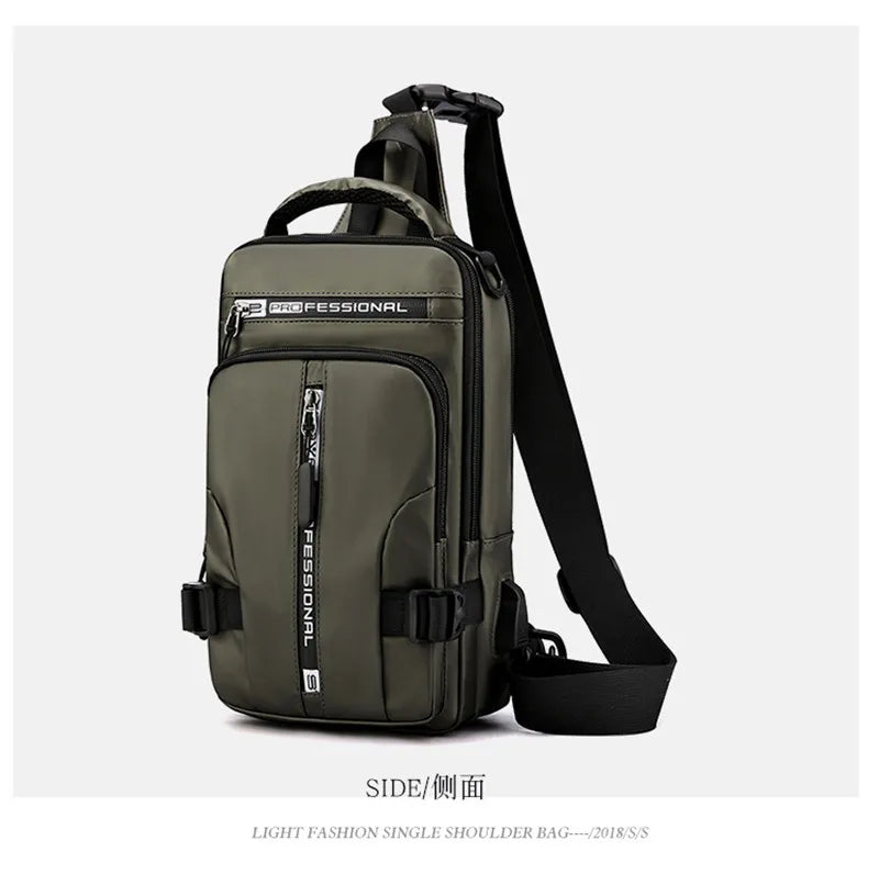 Waterproof Casual Chest Bag Men Multifunction Anti-theft