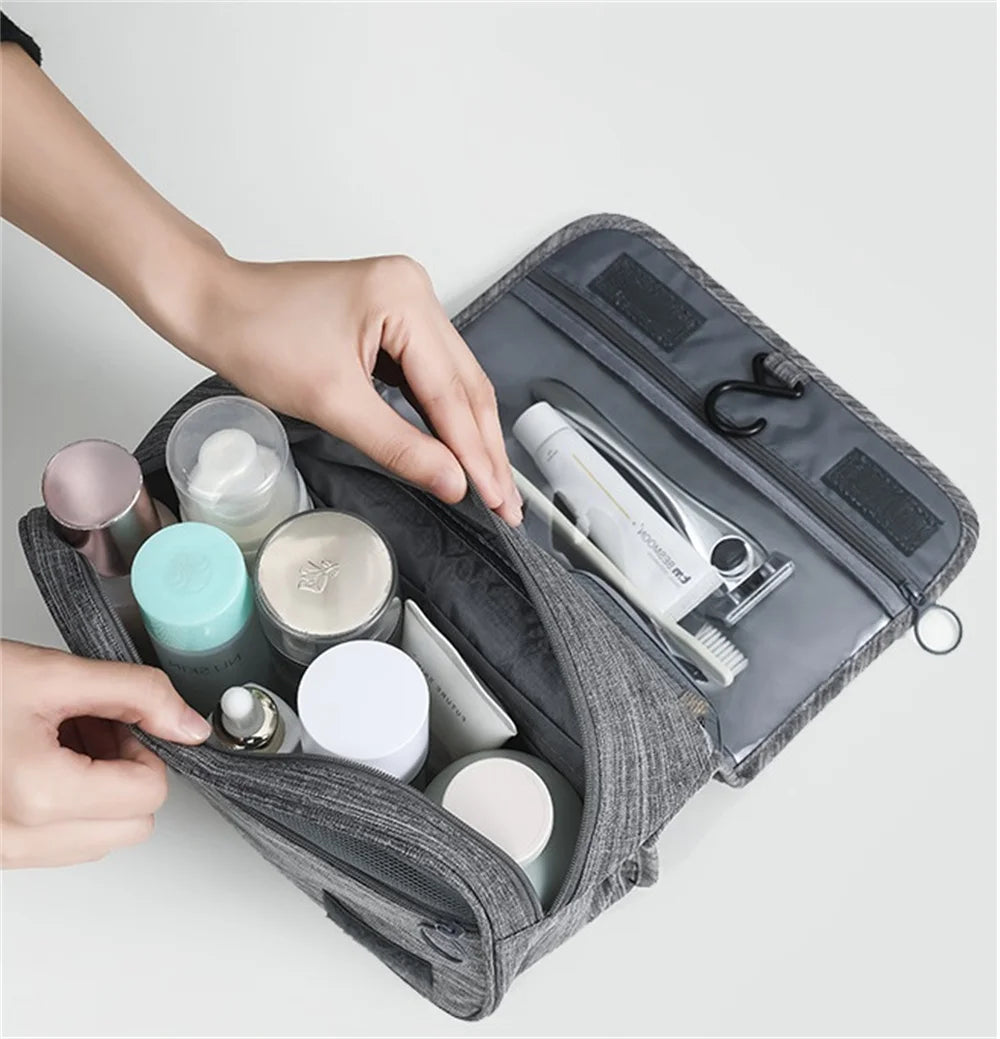 Portable Toiletry Washbag with Hanging Hook for Cosmetic Storage