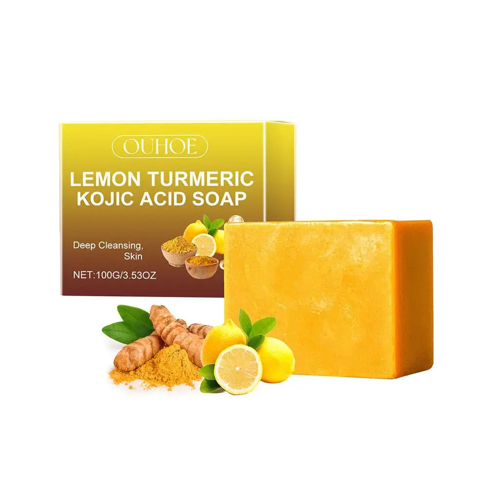 100g Lemon Turmeric Kojic Acid Soap - Dull Skin Gentle Clean