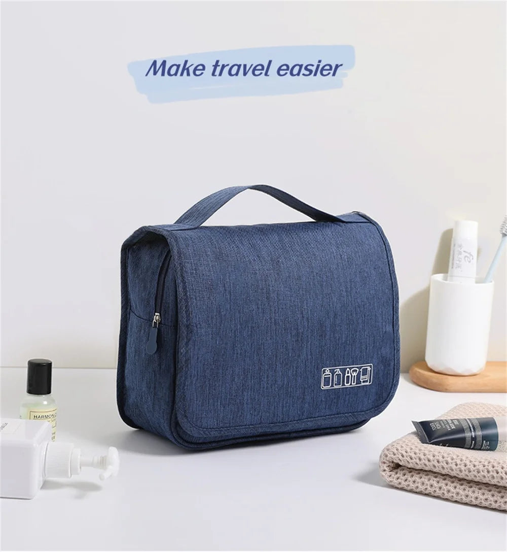 Portable Toiletry Washbag with Hanging Hook for Cosmetic Storage