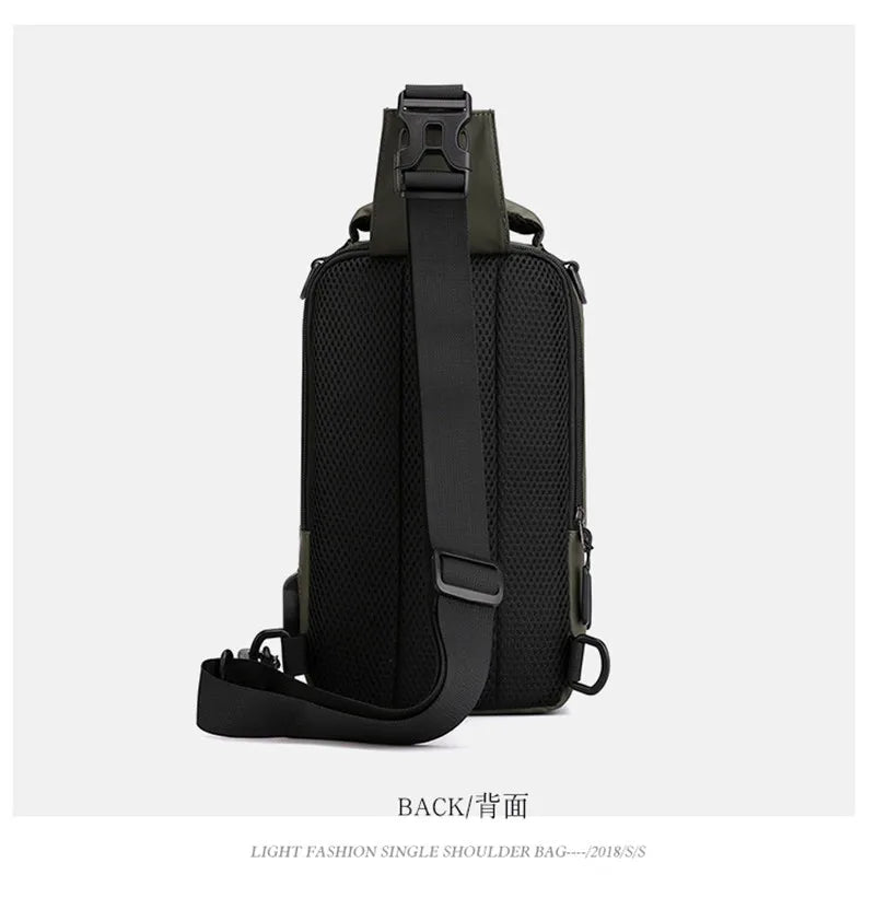 Waterproof Casual Chest Bag Men Multifunction Anti-theft