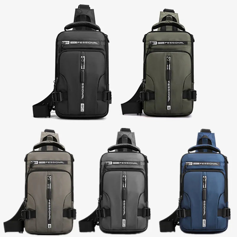 Waterproof Casual Chest Bag Men Multifunction Anti-theft