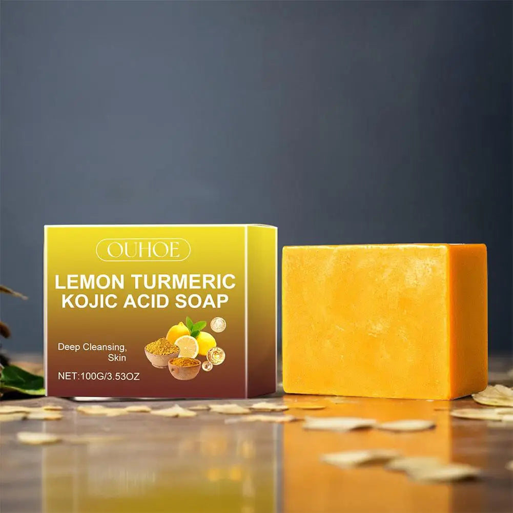 100g Lemon Turmeric Kojic Acid Soap - Dull Skin Gentle Clean